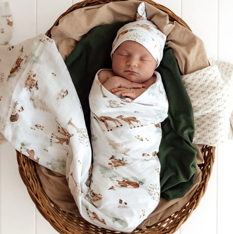 Organic Muslin Wrap - Woodland Tales