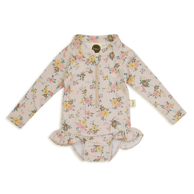 Yasmin Floral Long Sleeve Rashie Swimsuit - Kids