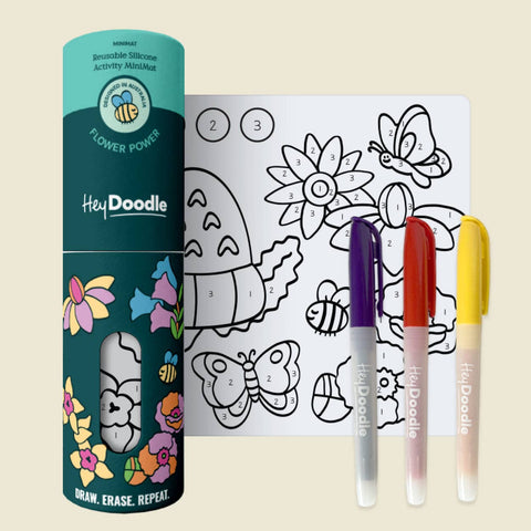 Flower Power Mini Colouring & Doodle Mat