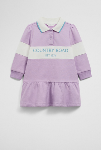 Country Road Logo Rugby Dress - Wisteria