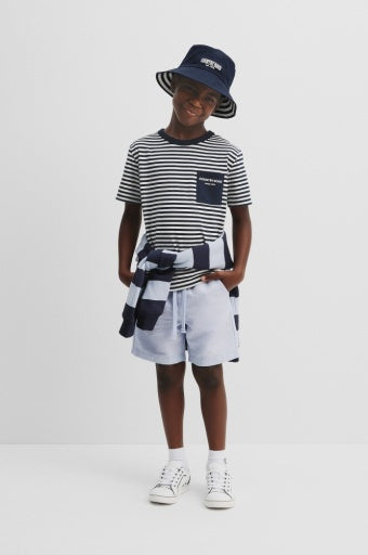 Cotton Linen Short - Soft Blue