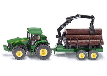 John Deere With Forestry Trailer 1:50
