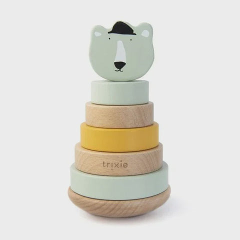 Wooden Stacking Toy Mr Polar Bear