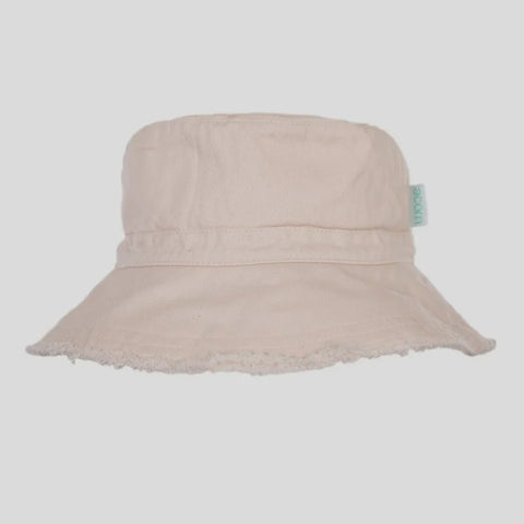 Vanilla Frayed Bucket Hat