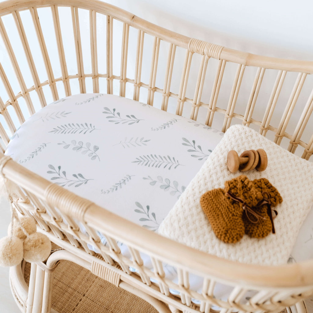 Bassinet Sheet & Change Pad Cover - Wild Fern