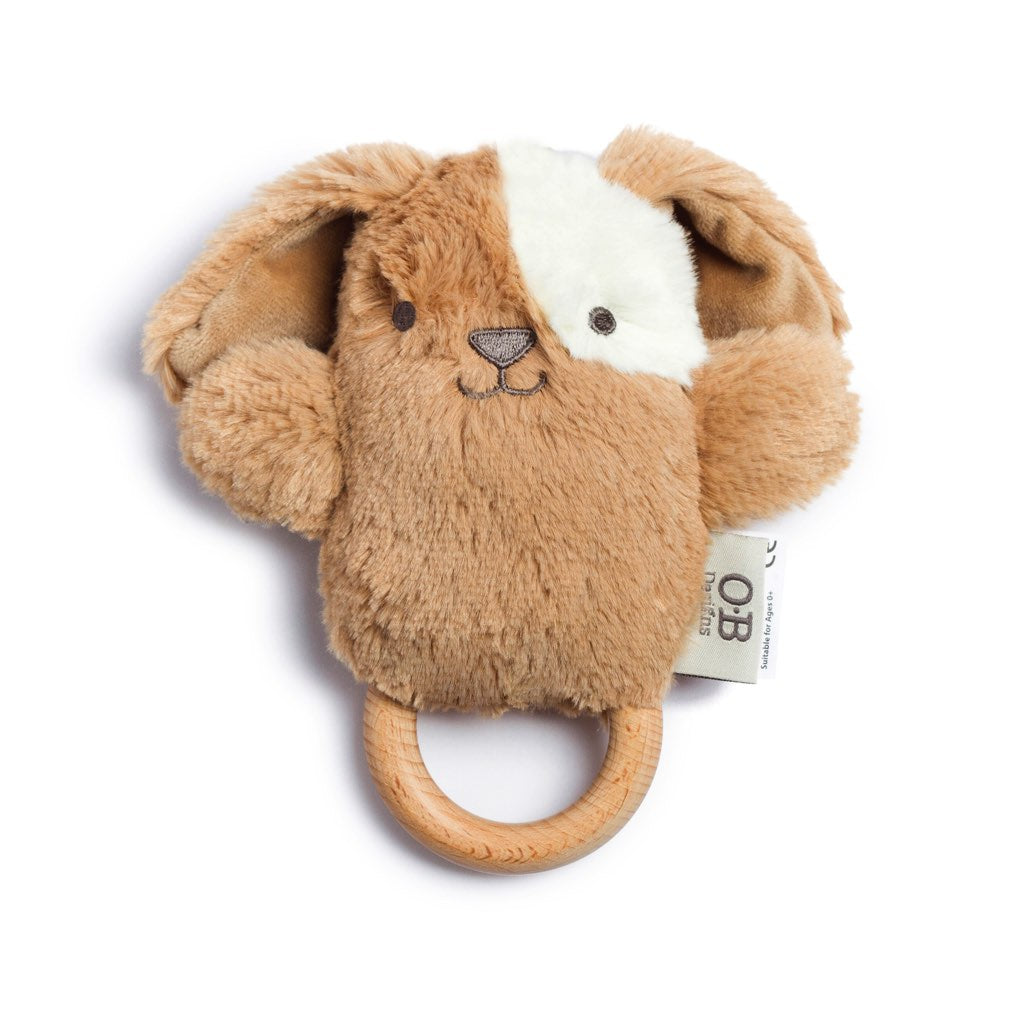 Baby Rattle + Teething Ring - Duke Dog