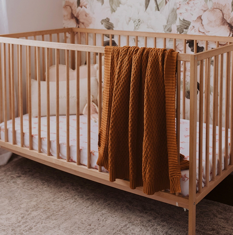 Diamond Knit Baby Blanket - Bronze
