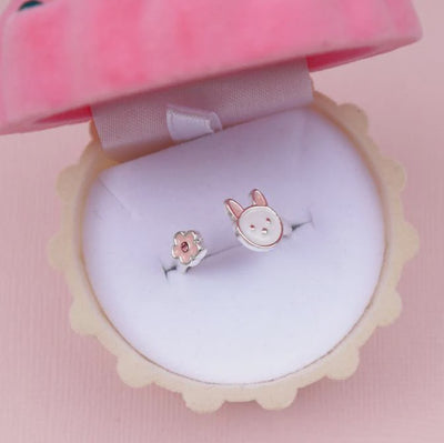 Bunny Flower Ring With Box