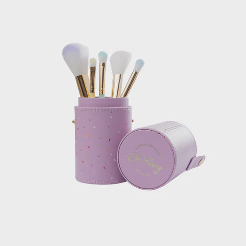 Oh Flossy 5-Piece Rainbow Makeup Brush  Set