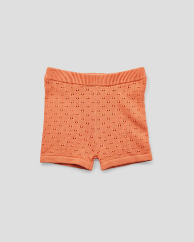 Rosalie Knit Shorts - Coral
