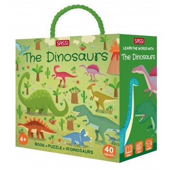 3D Puzzle & Book Set - The Dinosaurs (40pc)