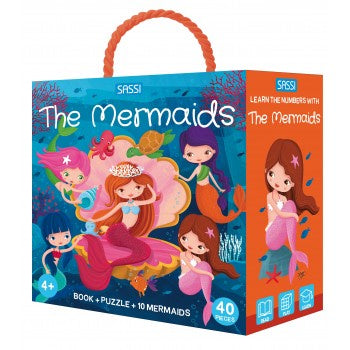 3D Puzzle & Book Set - The Mermaids (40pc)