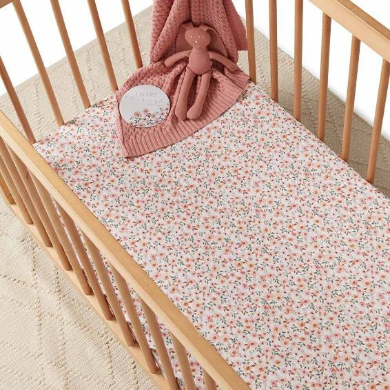 Fitted Cot Sheet - Spring Floral