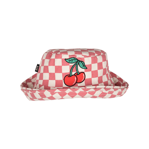 Pink Check Starter Bucket Hat