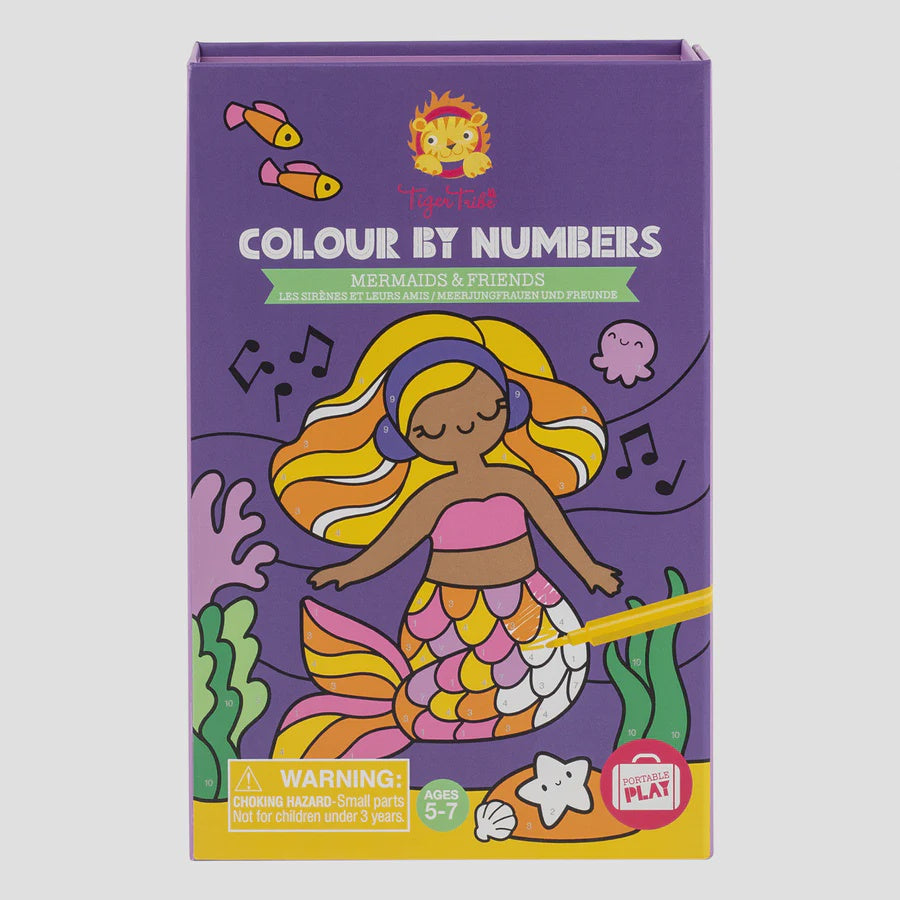 Colour By Numbers - Mermaid & Friends