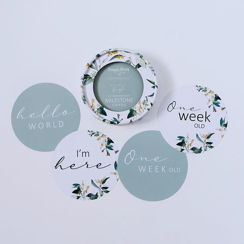 Reversible Milestone Cards - Eucalypt + Sage