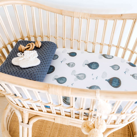 Bassinet Sheet & Change Pad Cover - Cloud Chaser
