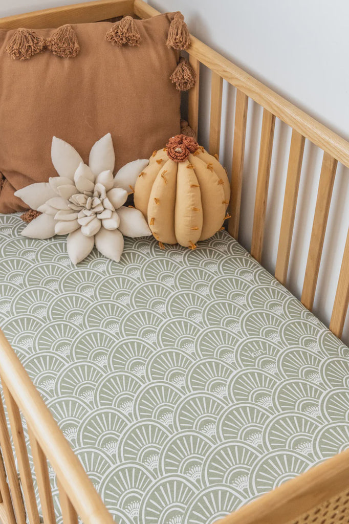 Organic Cot Sheet - Banksia Sage