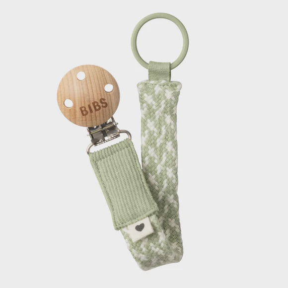 Pacifier Clip - Sage/Ivory